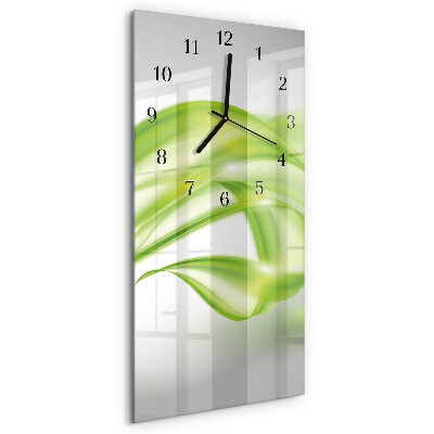 Ceas perete din sticlă dreptunghiular Linii abstracte