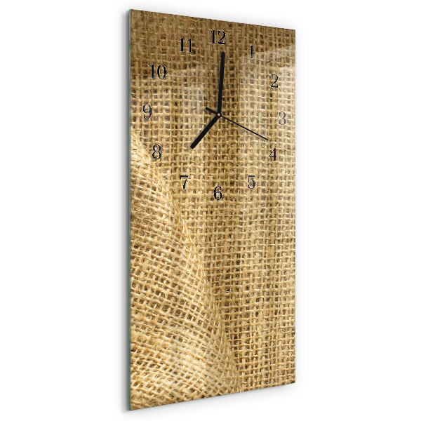 Ceas perete din sticlă dreptunghiular Material textil