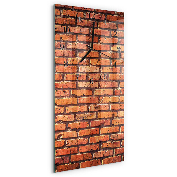 Ceas perete din sticlă dreptunghiular Zid de cărămidă