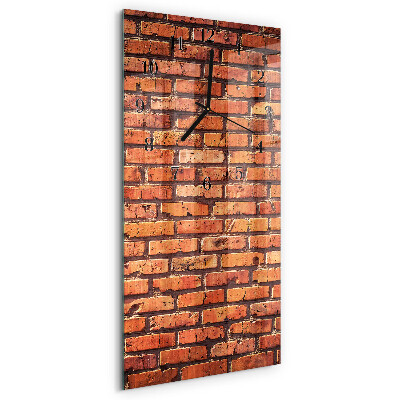 Ceas perete din sticlă dreptunghiular Zid de cărămidă