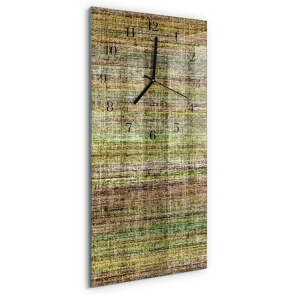 Ceas perete din sticlă dreptunghiular Material textil