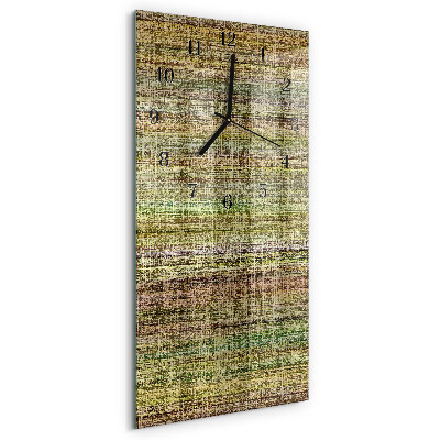 Ceas perete din sticlă dreptunghiular Material textil